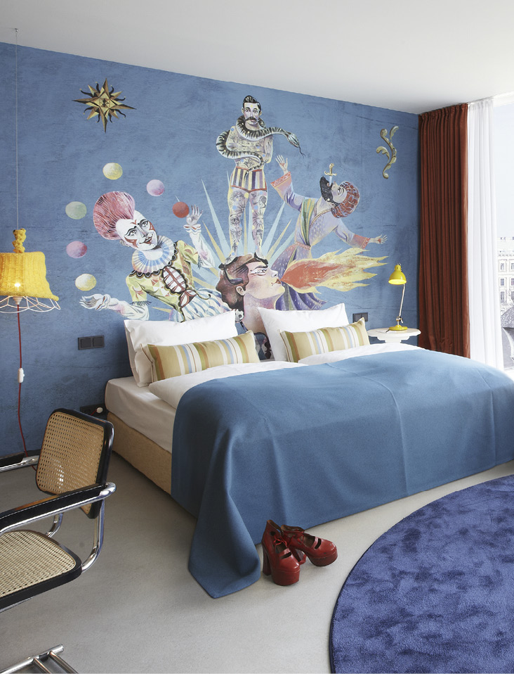 25hours Hotel Wien Detail der Wandgestaltung